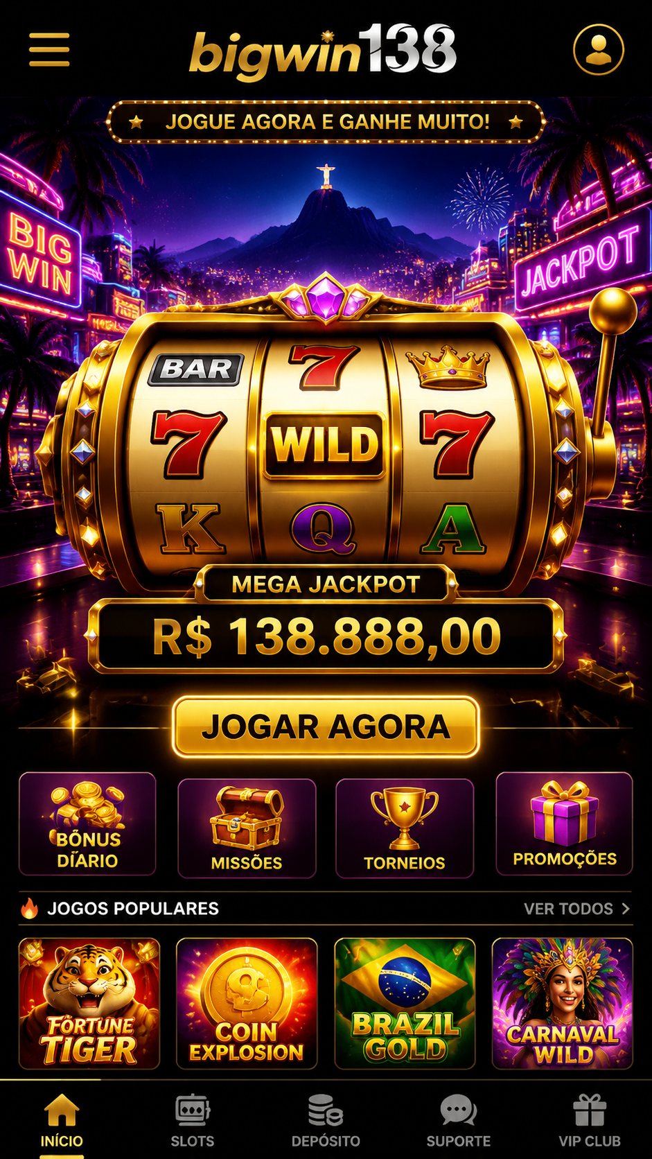 Screenshot bigwin138 APK 5.0.3: Slot Online Seru dengan Tampilan Modern