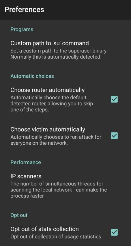 Screenshot Network Spoofer APK