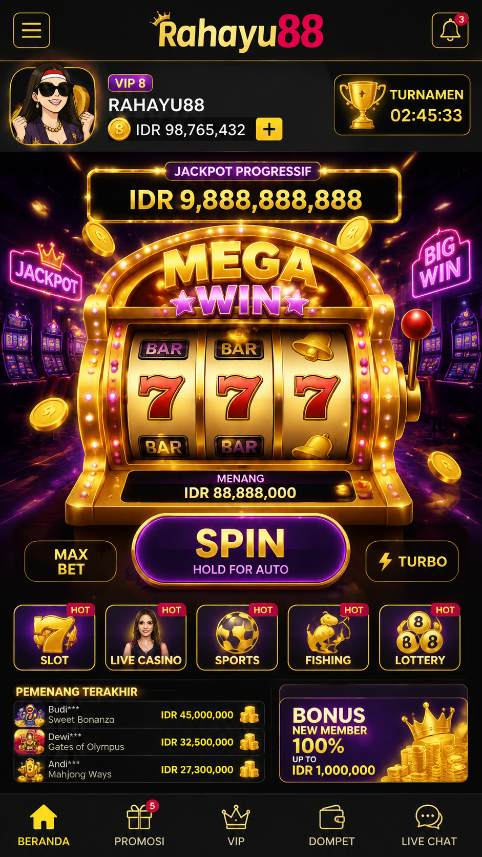 Screenshot Rahayu88 APK 3.4.2