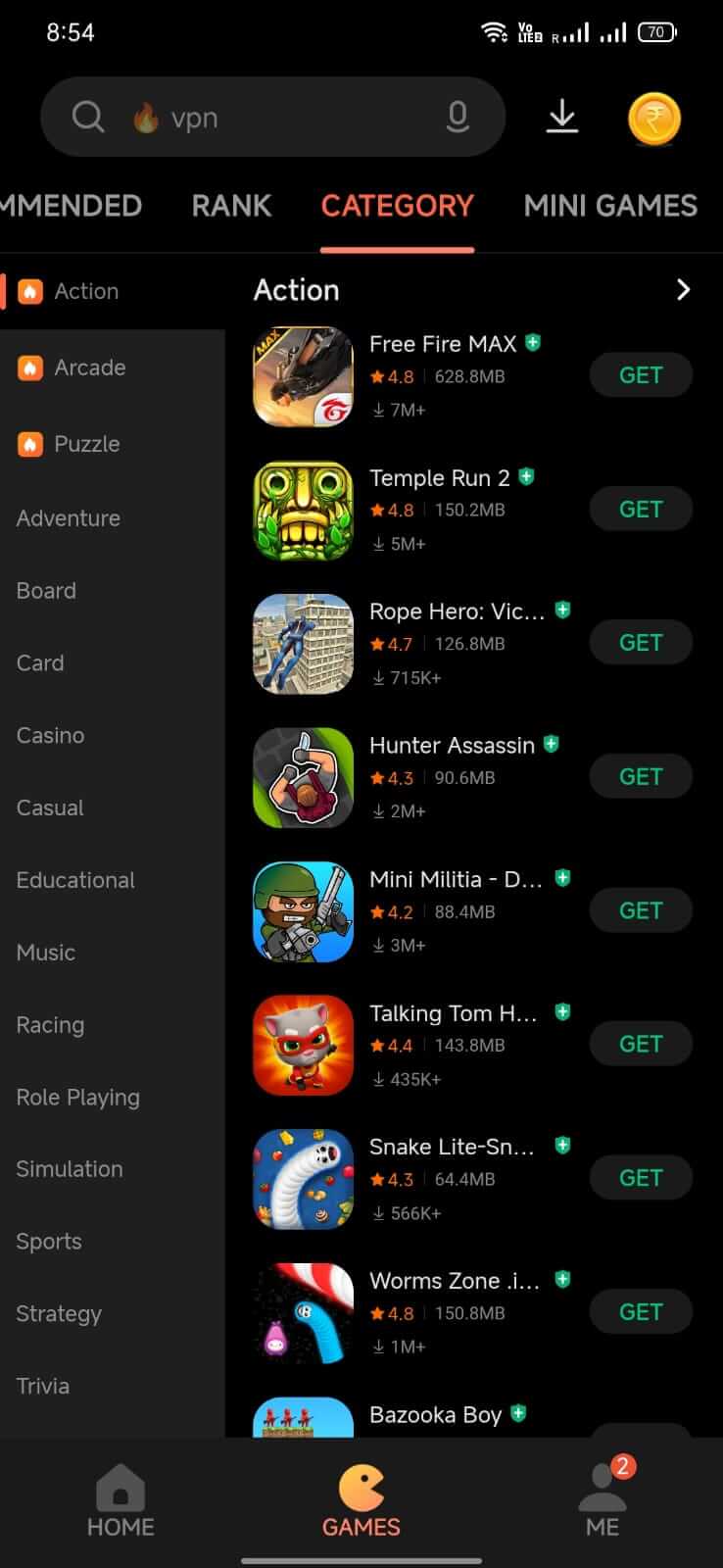 Screenshot GetApps APK