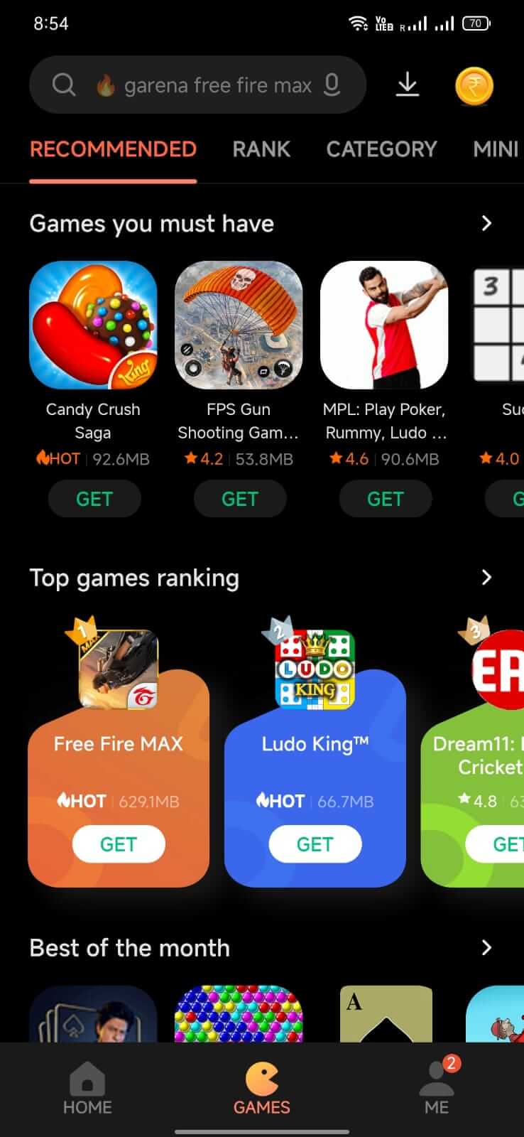 Screenshot GetApps APK