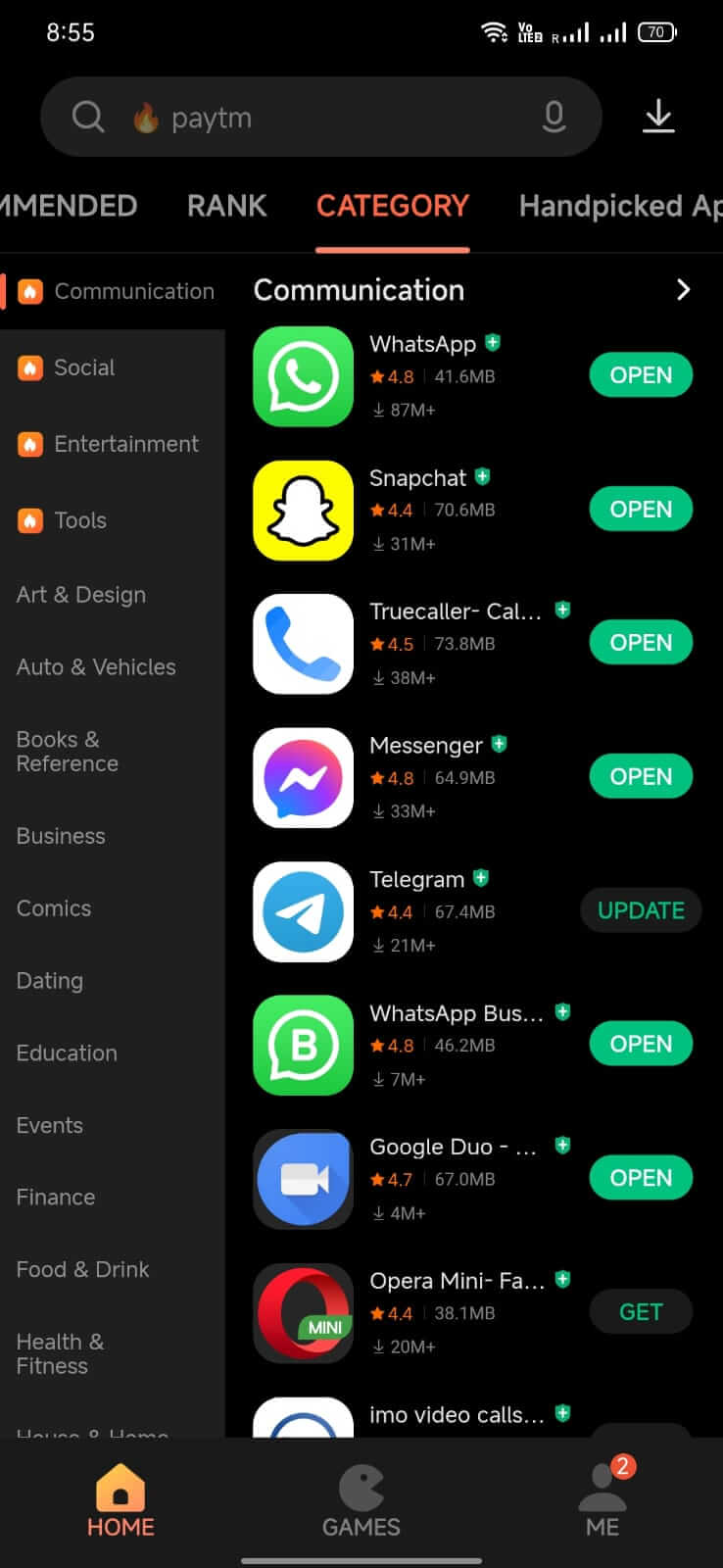 Screenshot GetApps APK