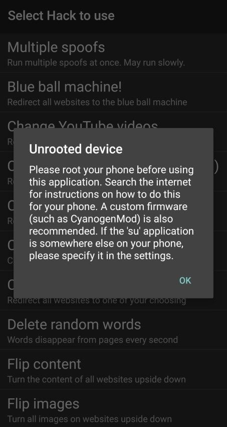 Screenshot Network Spoofer APK