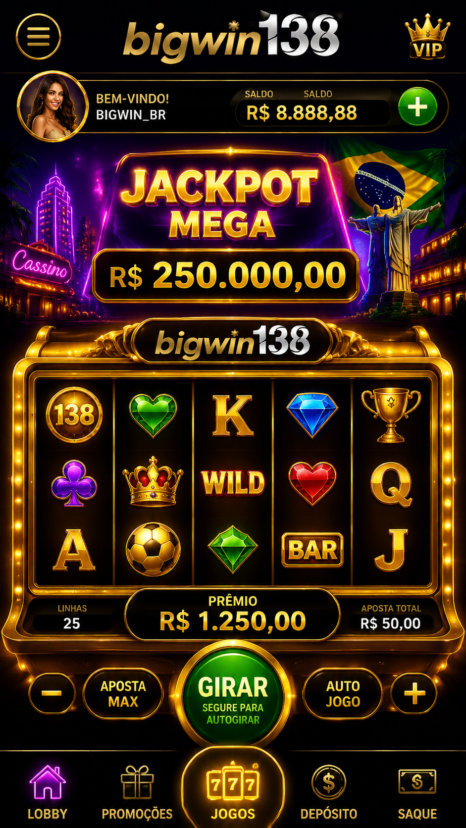 Screenshot bigwin138 APK 5.0.3: Slot Online Seru dengan Tampilan Modern