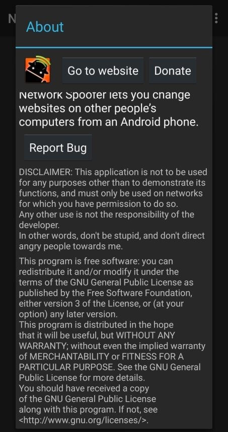 Screenshot Network Spoofer APK