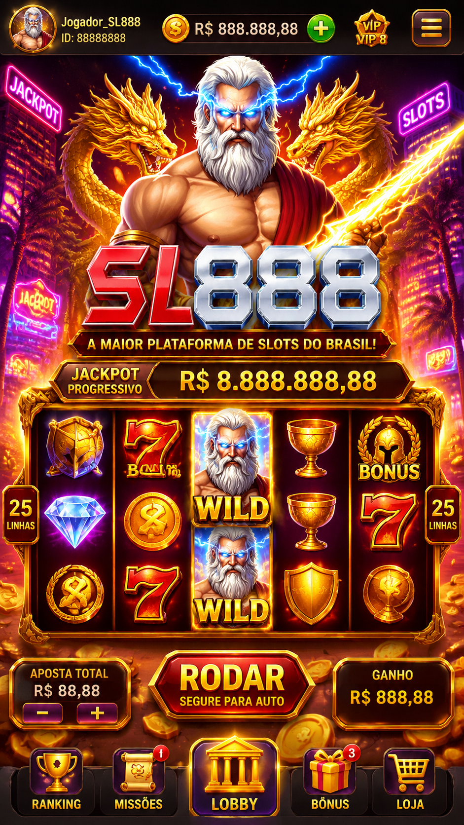Screenshot sl888 APK 8.4.0 - Game Slot Online Seru dan Praktis