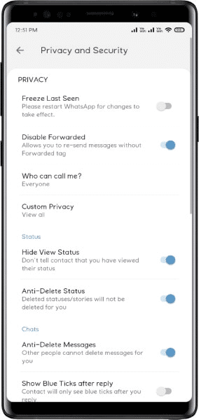 Screenshot WhatsApp Blue APK v2.25.36.73