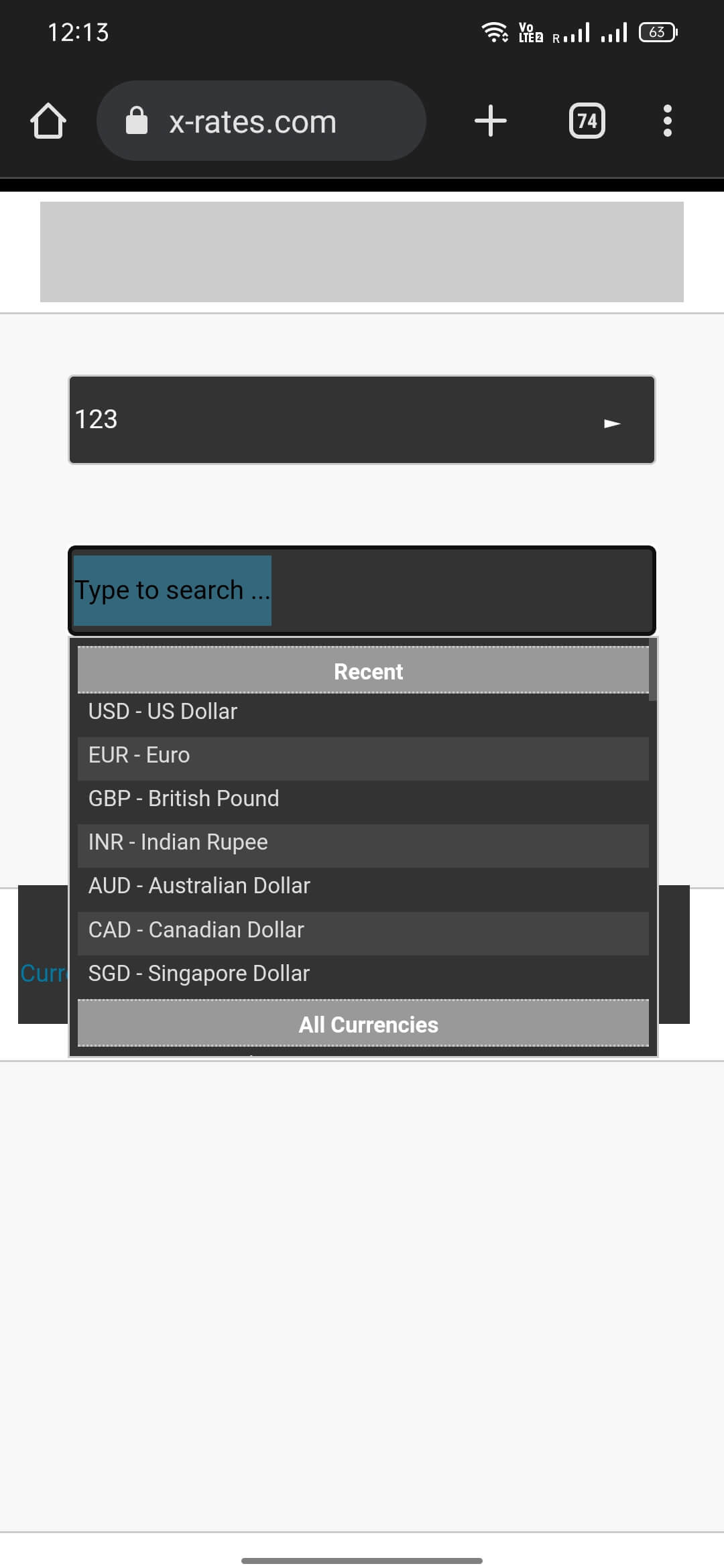 Screenshot XRates APK