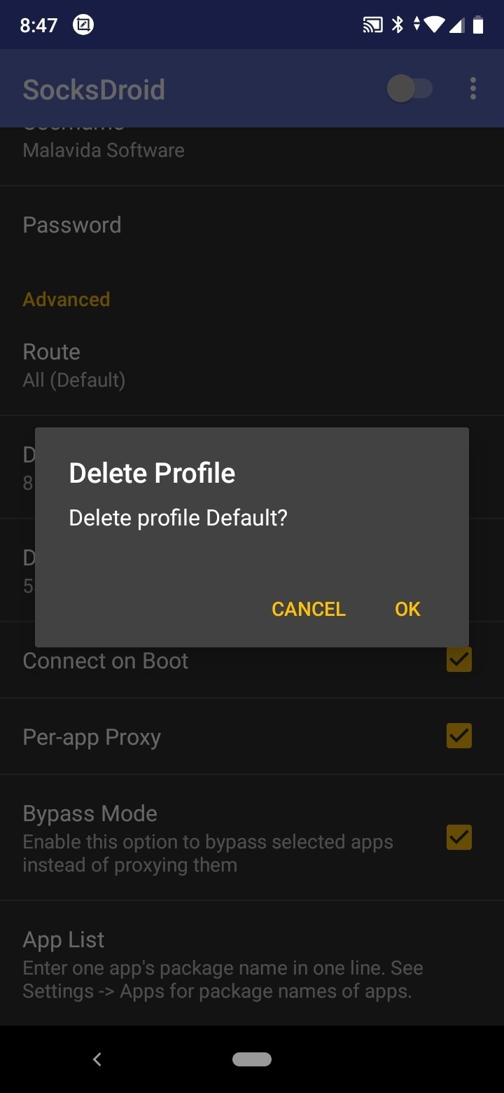 Screenshot SocksDroid APK