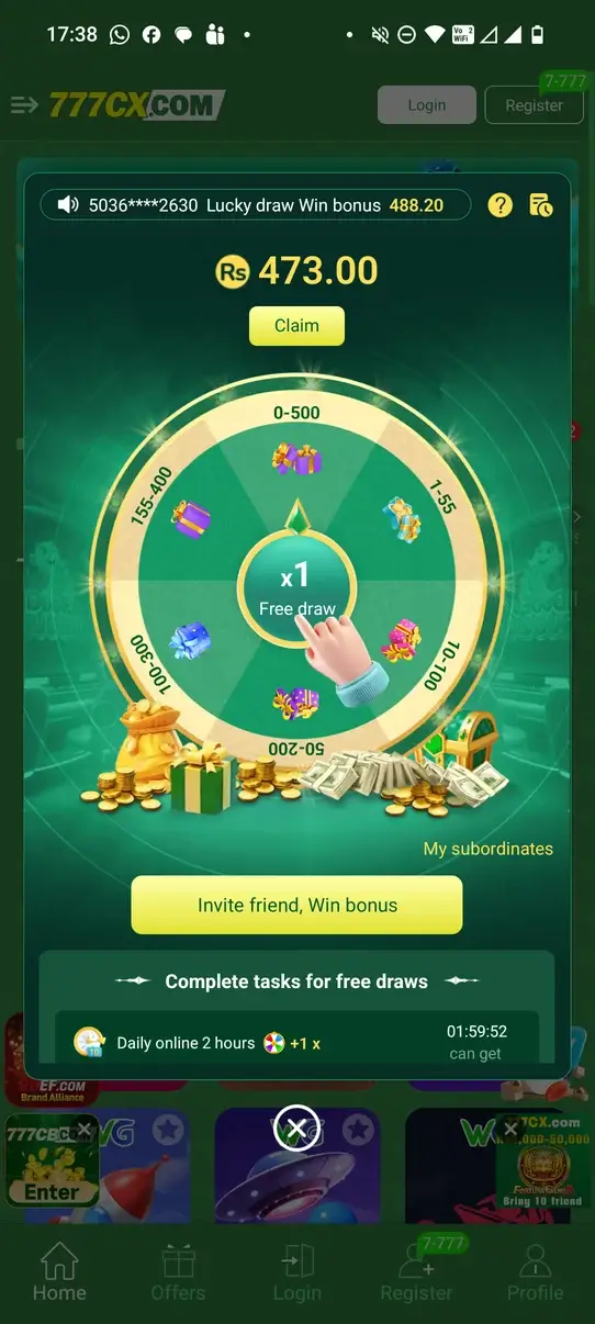 Screenshot 777CX APK – Permainan Casino Online dengan Aksi Seru