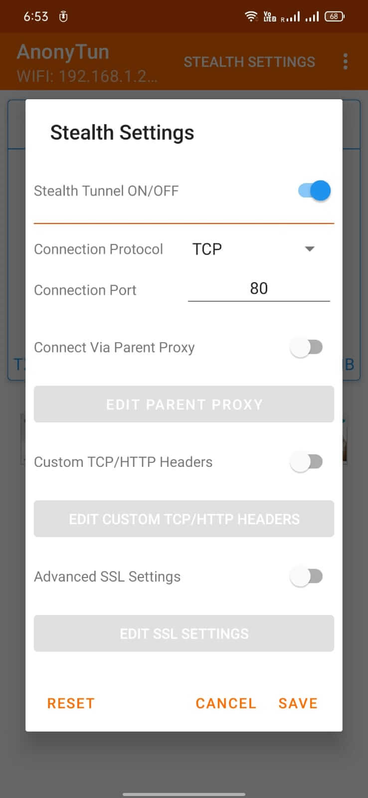 Screenshot AnonyTun APK