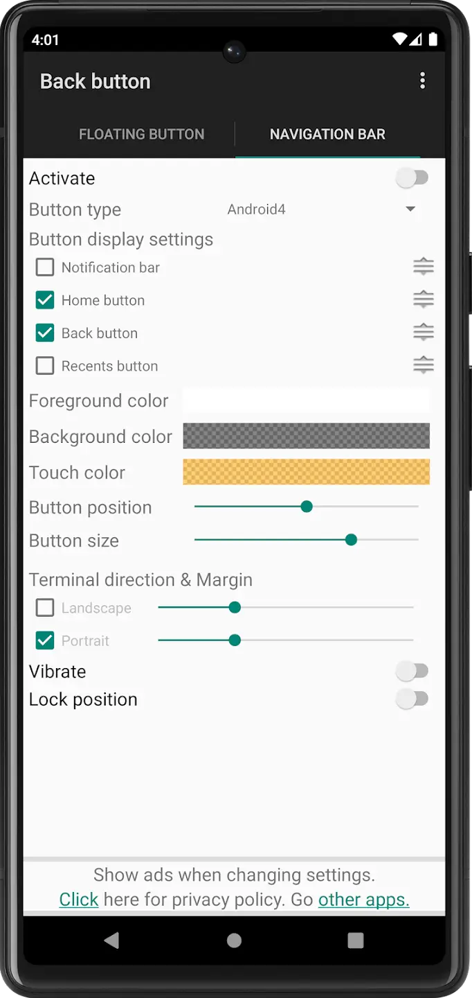 Screenshot Back Button APK v2.07 untuk Navigasi Lebih Praktis