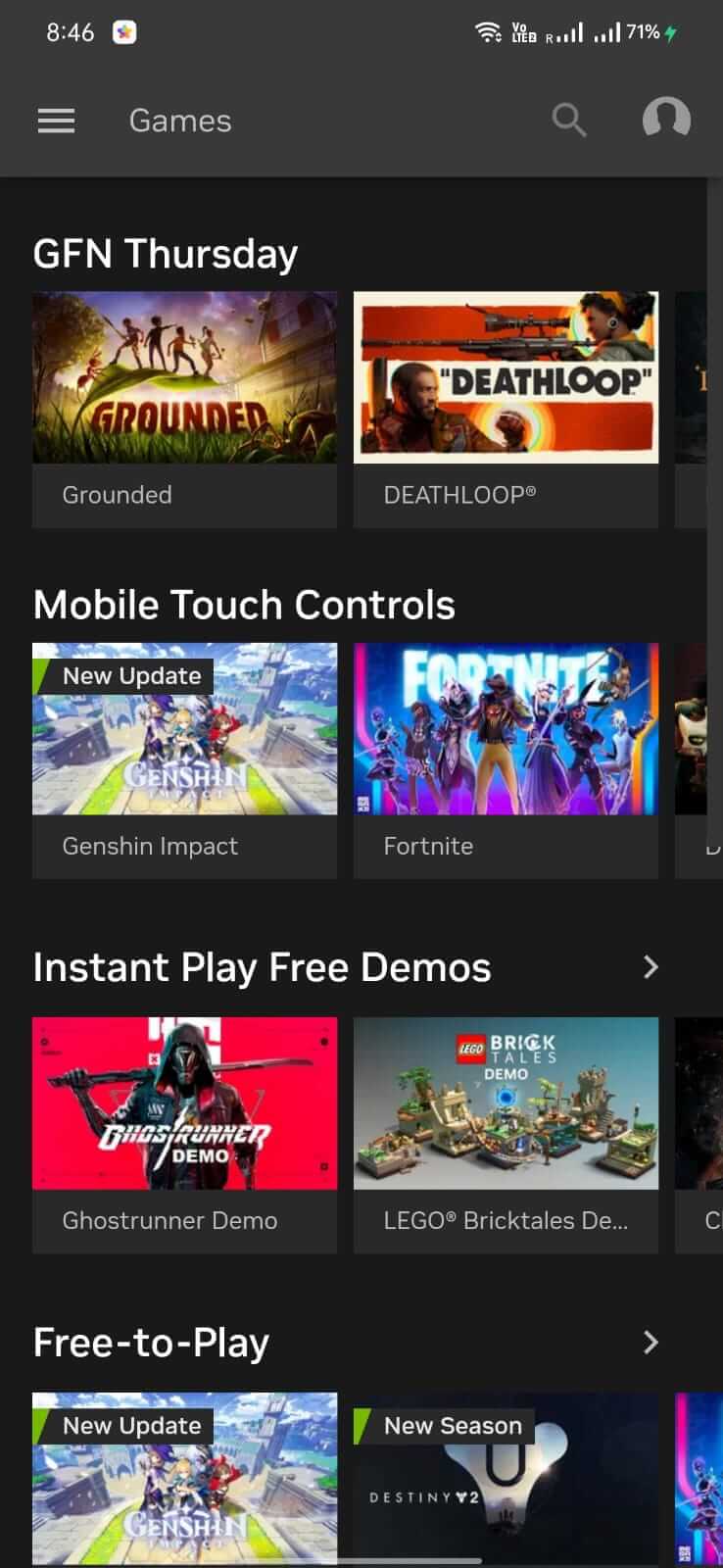 Screenshot NVIDIA GeForce NOW APK