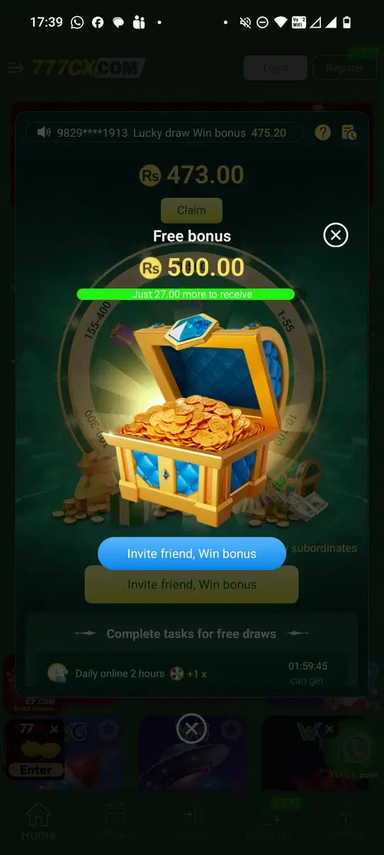 Screenshot 777CX APK – Permainan Casino Online dengan Aksi Seru