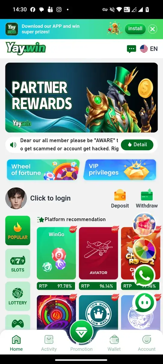 Screenshot YayWin APK 2.0.0 untuk Android