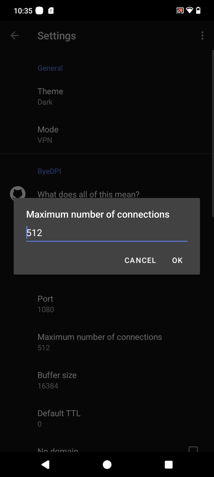 Screenshot Byedpi APK v1.2.0 untuk Android