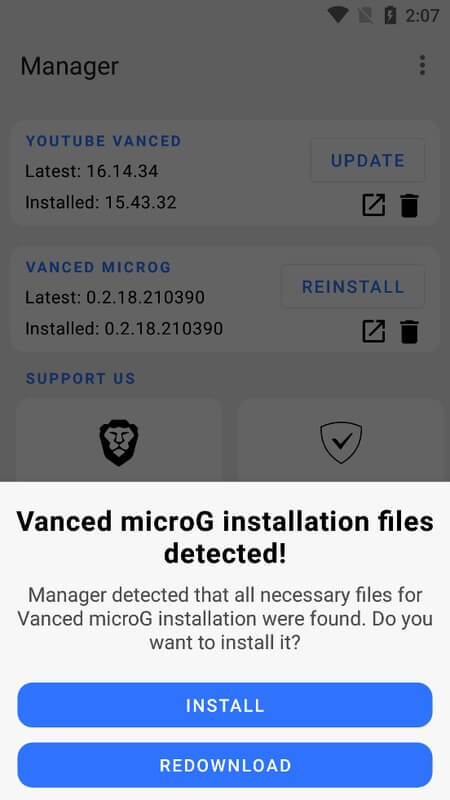Screenshot Vanced Manager APK