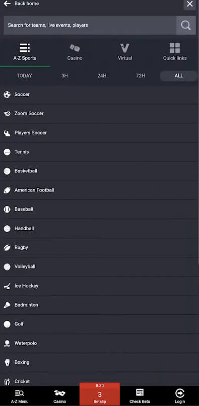 Screenshot Bet9ja APK