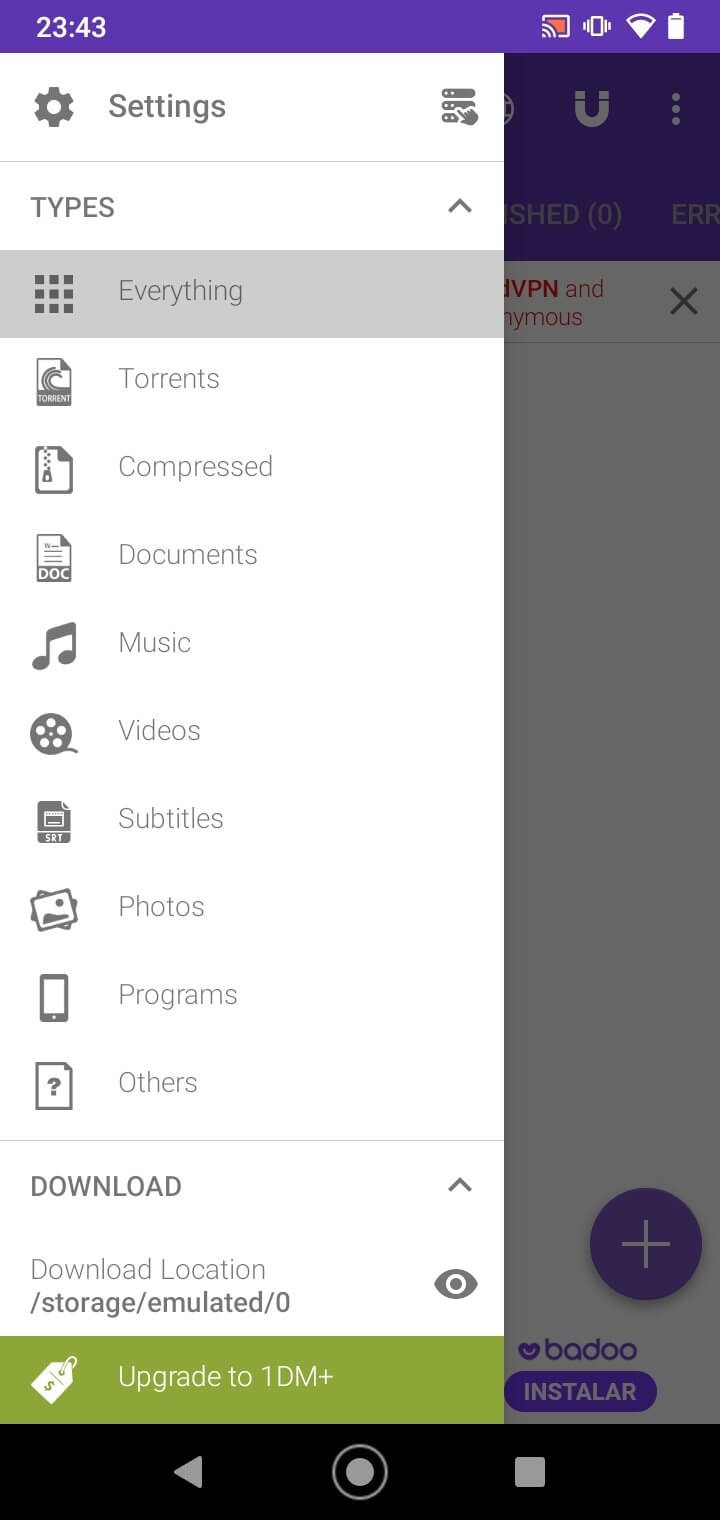 Screenshot 1DM APK v18.2: Browser dan Download Manager Cepat untuk Android