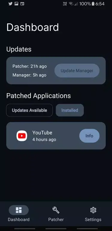 Screenshot ReVanced Manager APK