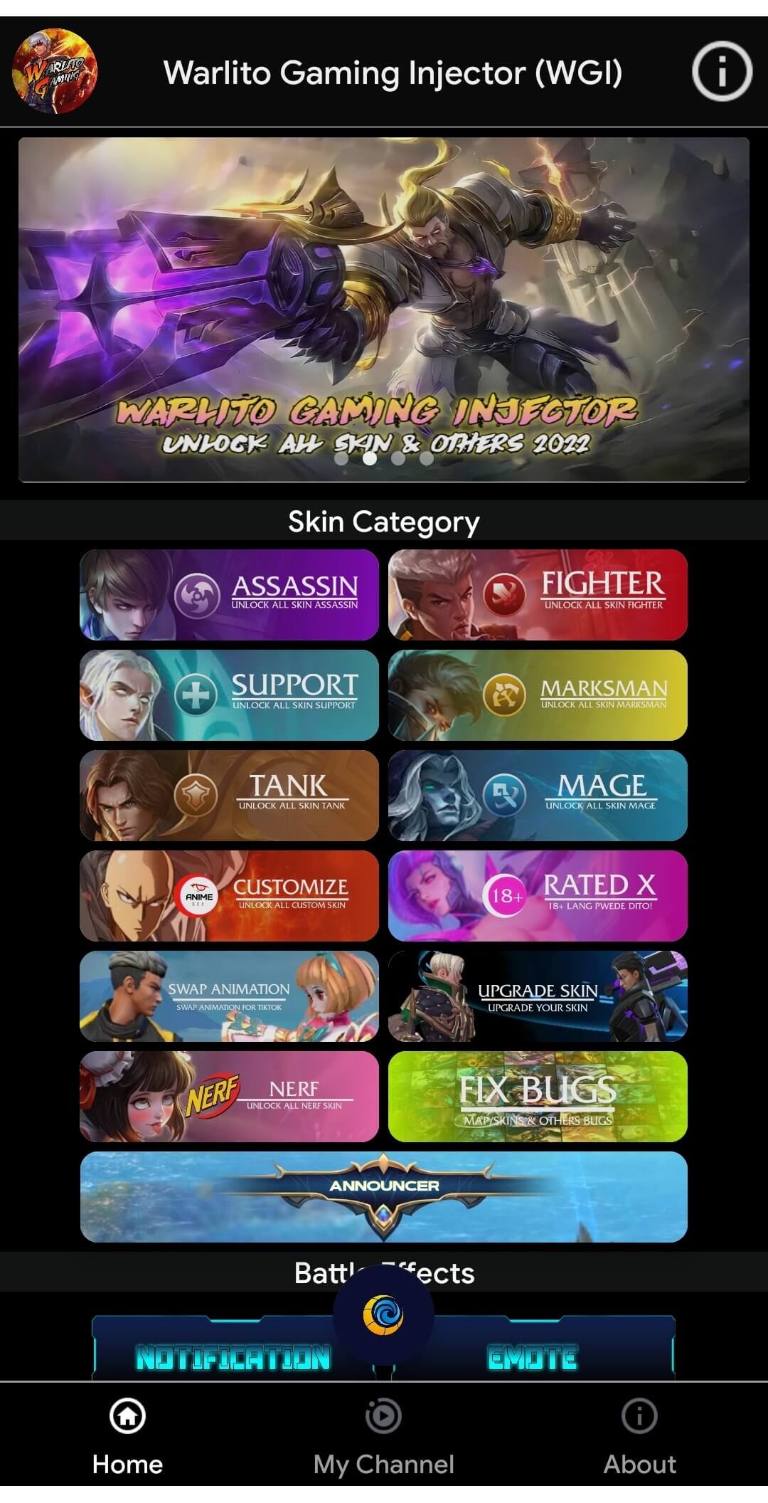 Screenshot Warlito Injector APK