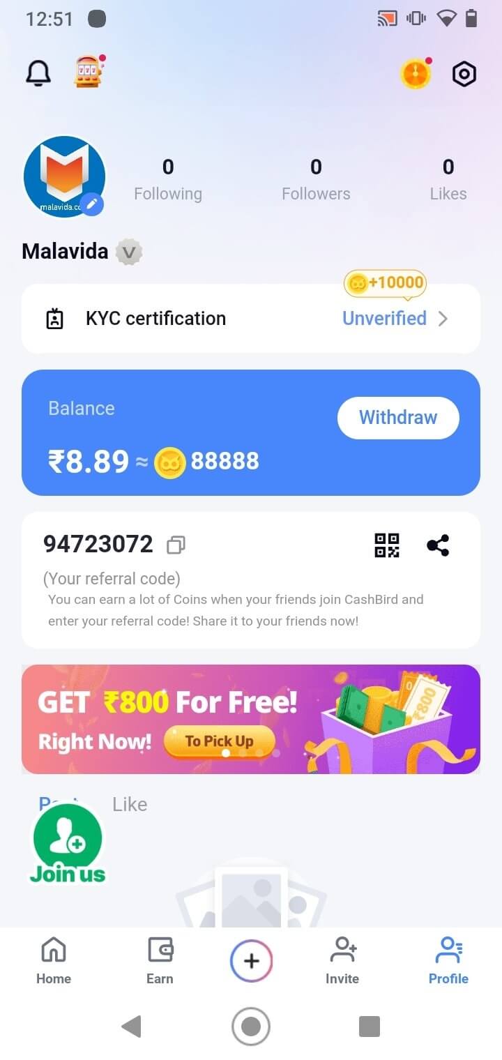Screenshot CashBird APK v1.10.0