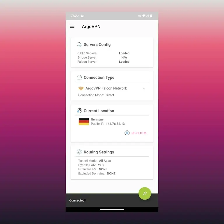 Screenshot ArgoVPN APK