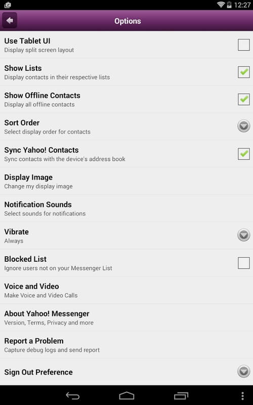 Screenshot Yahoo Messenger APK
