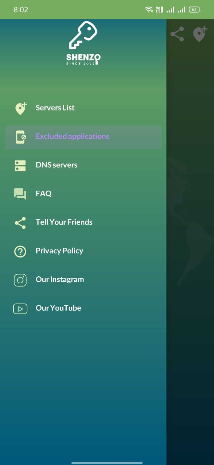 Screenshot Shenzo VPN APK v9 untuk Android