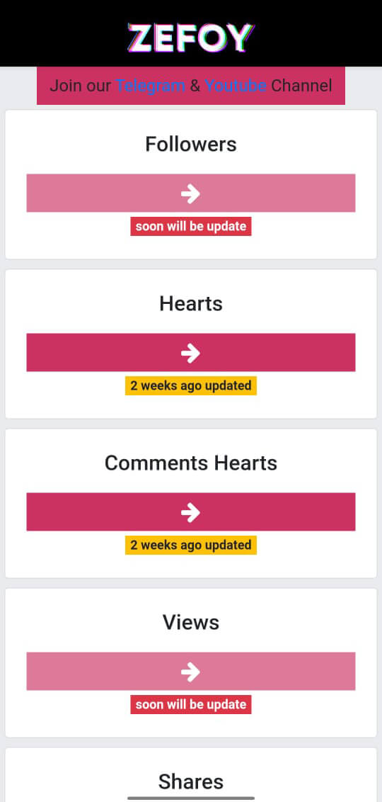 Screenshot ZEFOY APK v1.9.5 untuk Android
