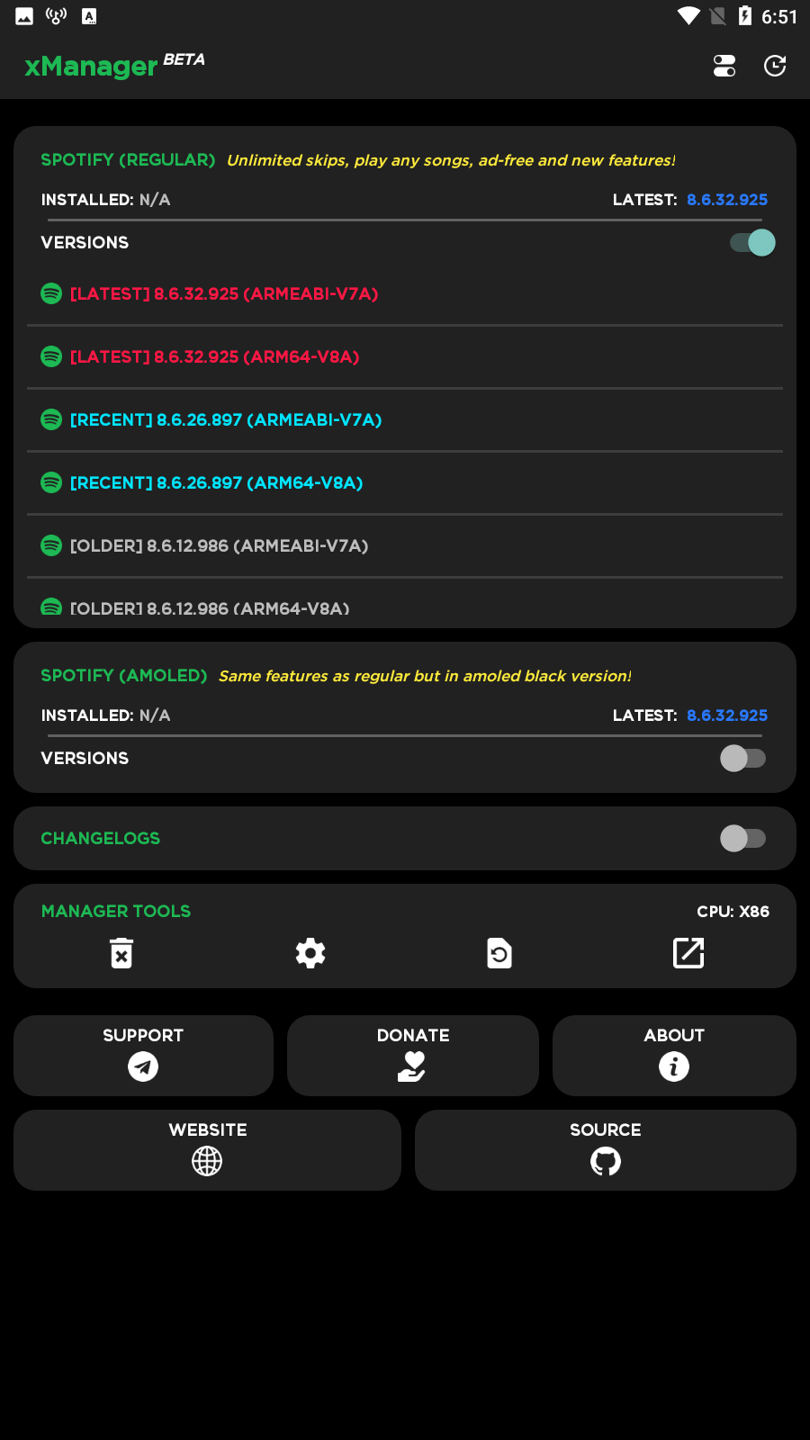 Screenshot xManager for Spotify APK v5.9