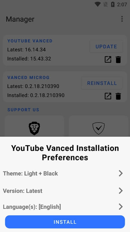 Screenshot Vanced Manager APK