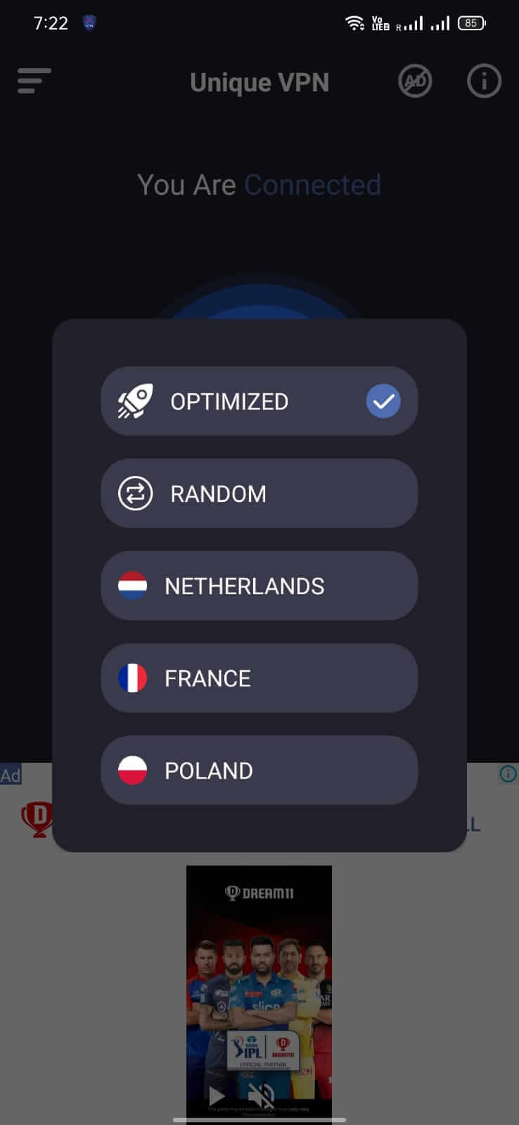 Screenshot Unique VPN APK v1.5.1