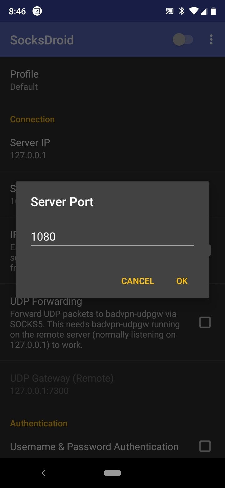 Screenshot SocksDroid APK