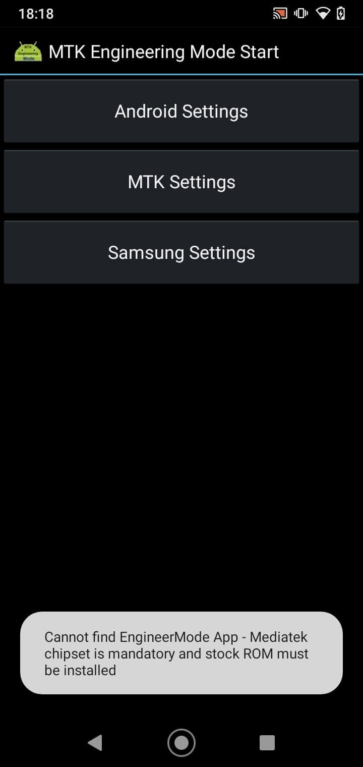 Screenshot MTK Engineering Mode APK