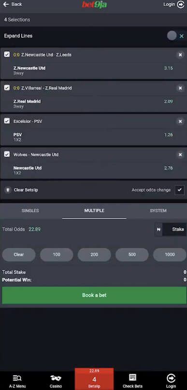 Screenshot Bet9ja APK
