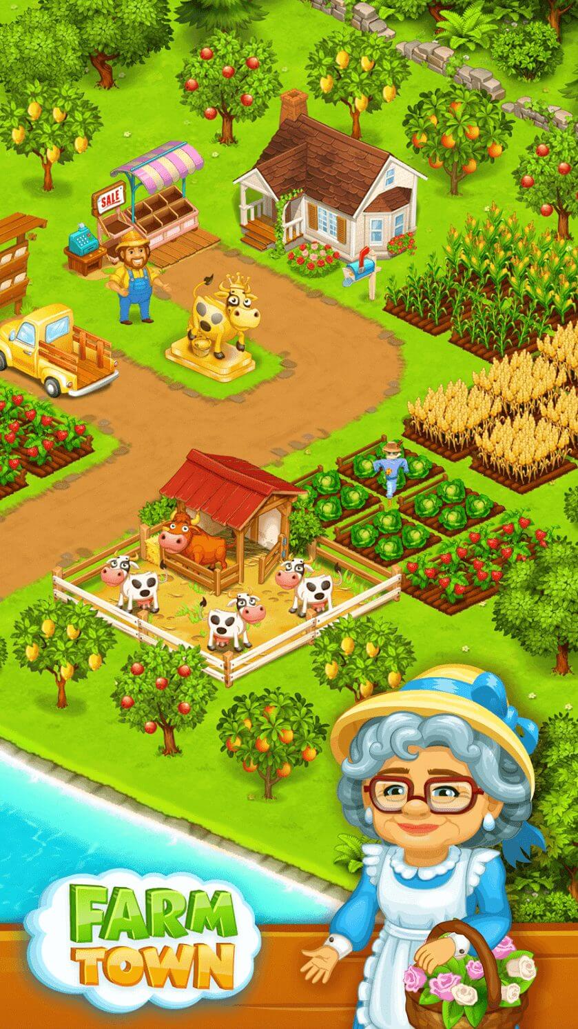 Screenshot Farm Town APK v4.89 Download Game Bertani Seru