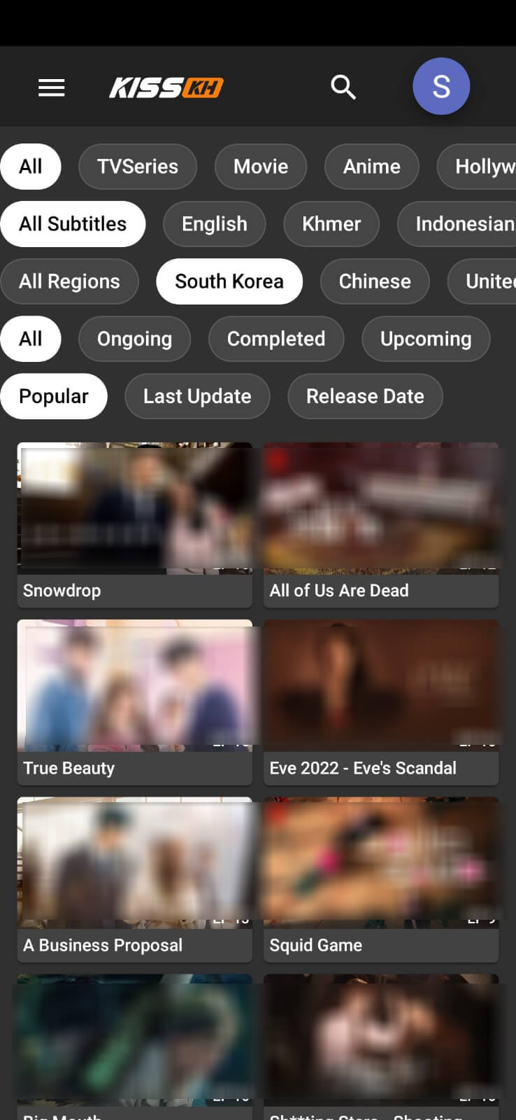 Screenshot KissKH APK v9.8 untuk Streaming Drama Asia