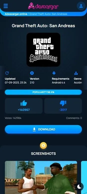Screenshot Adescare Online APK