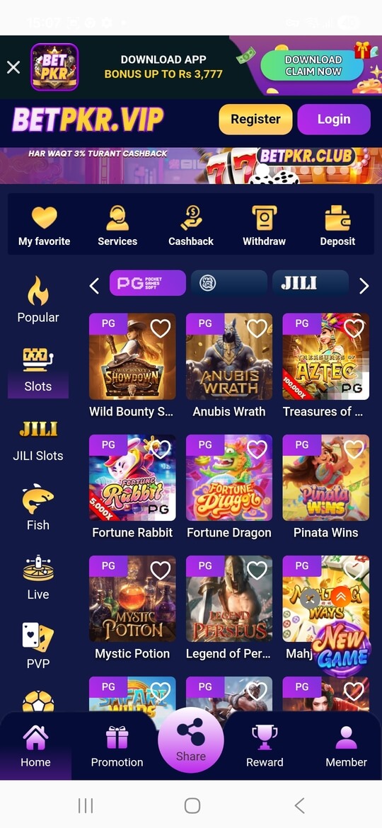Screenshot BETPKR APK 2.4.52