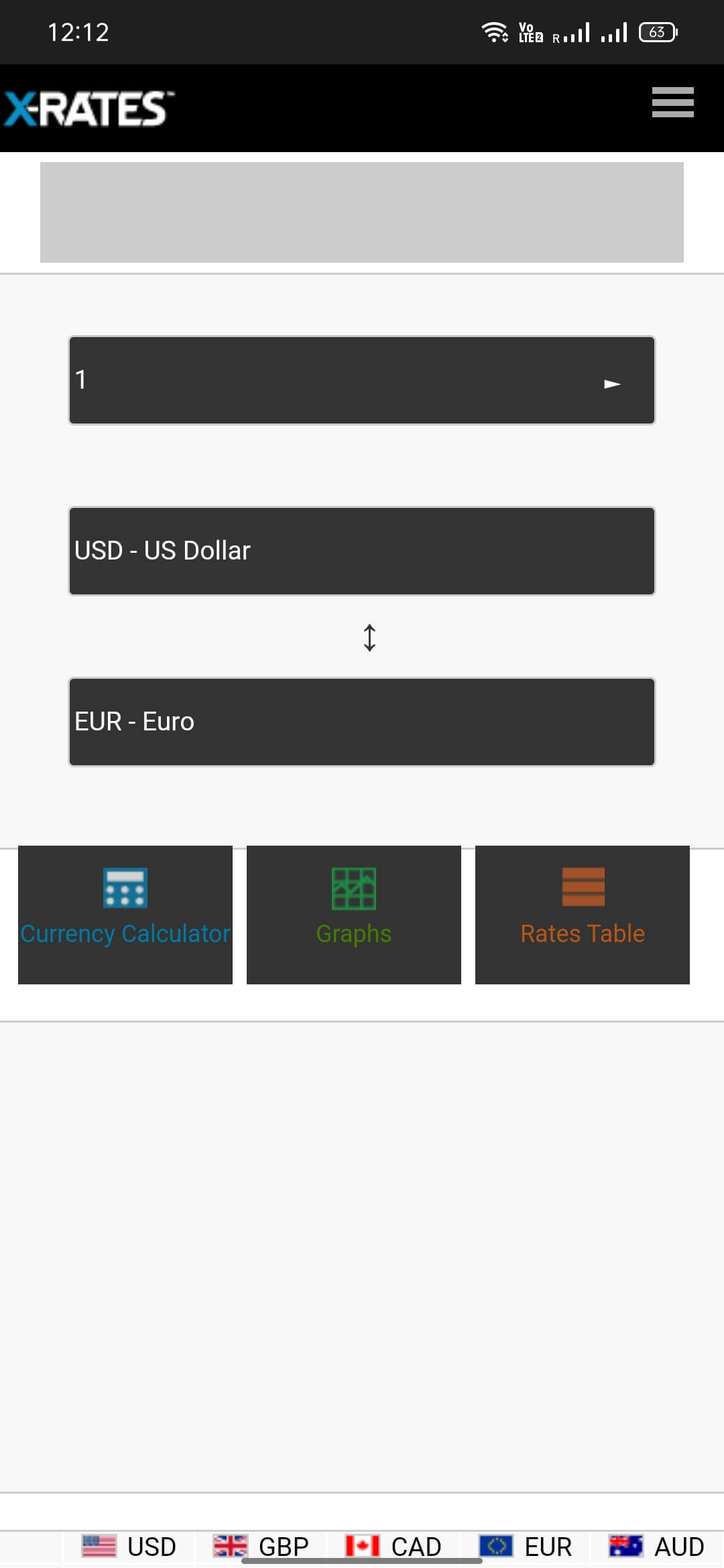Screenshot XRates APK