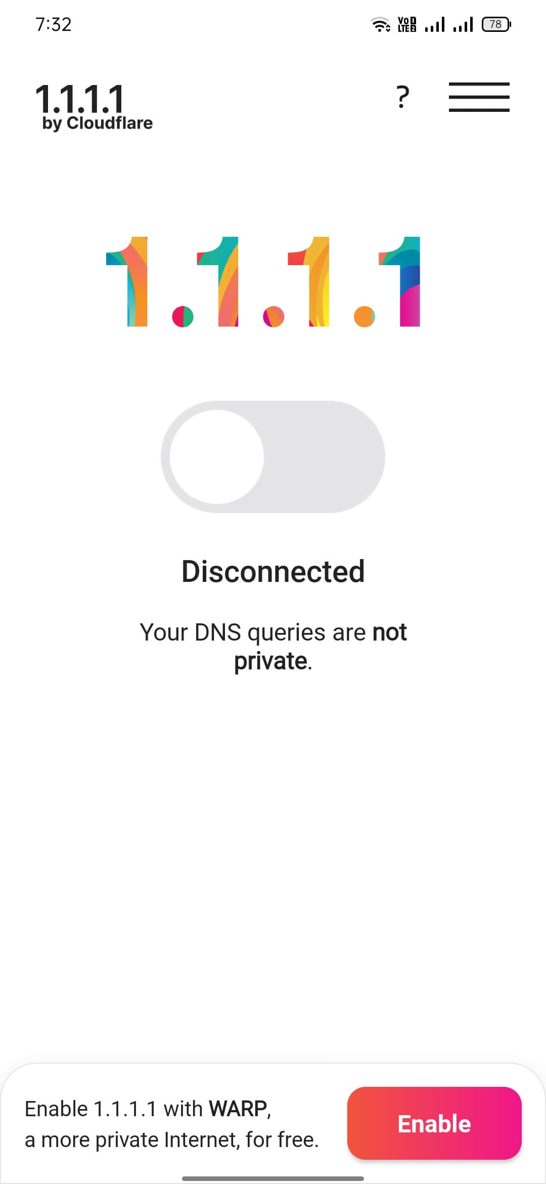 Screenshot 1.1.1.1 VPN + WARP APK