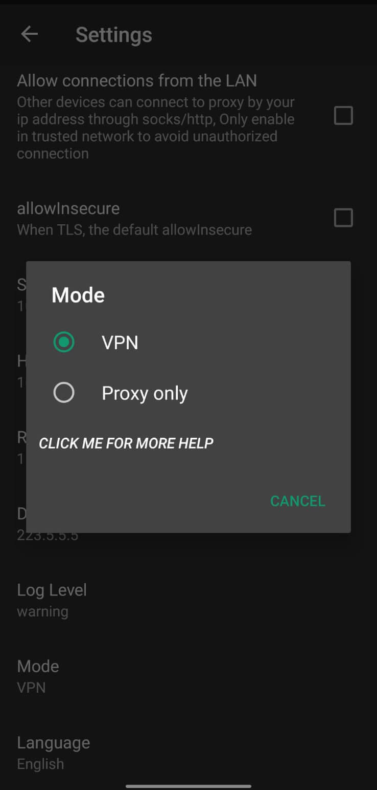 Screenshot 100MB VPN APK v1.8