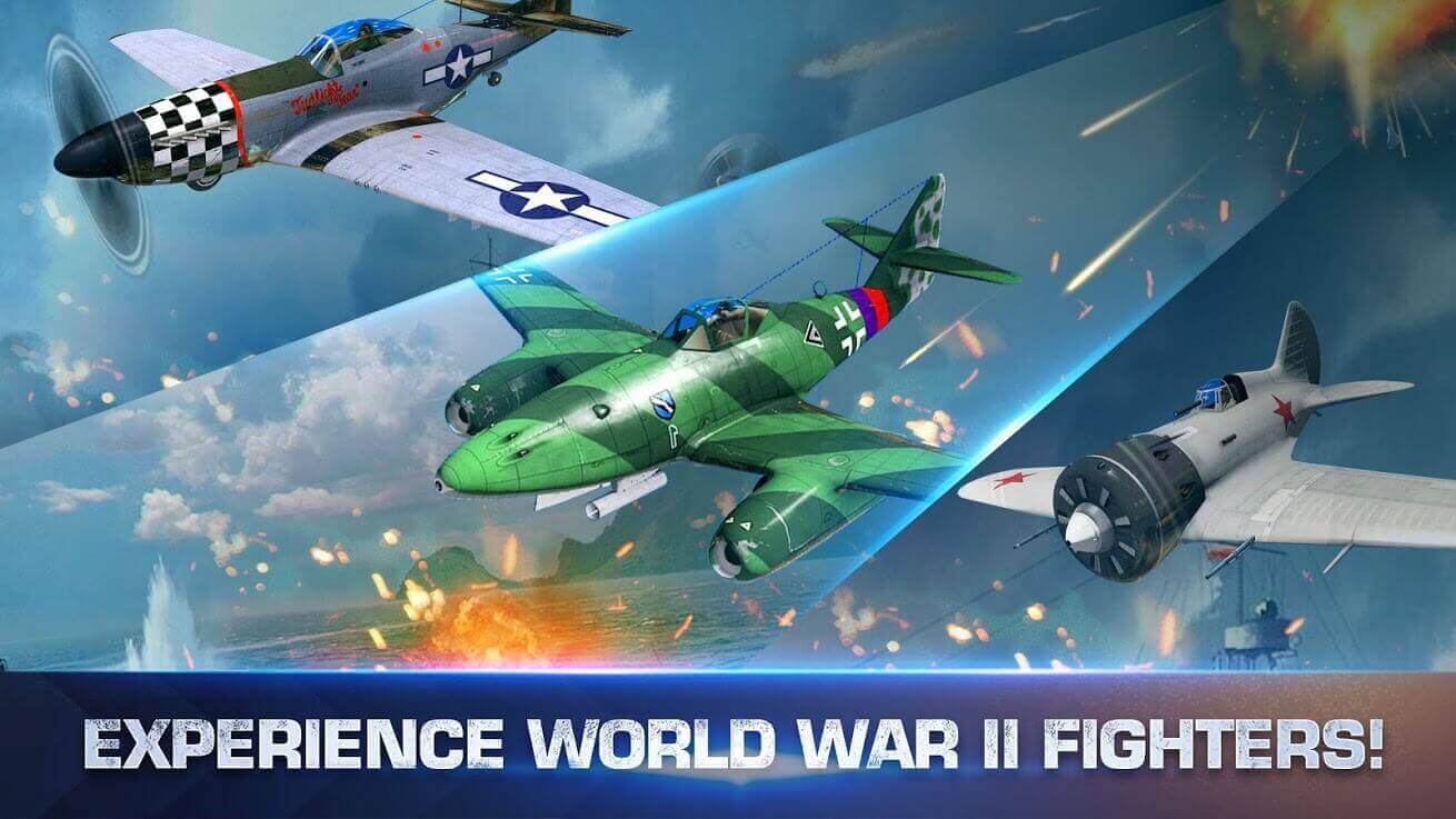 Screenshot War Wings APK v5.6.63: Pertempuran Udara Perang Dunia II yang Seru