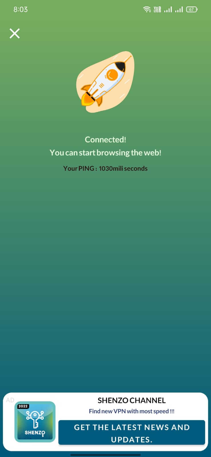 Screenshot Shenzo VPN APK v9 untuk Android