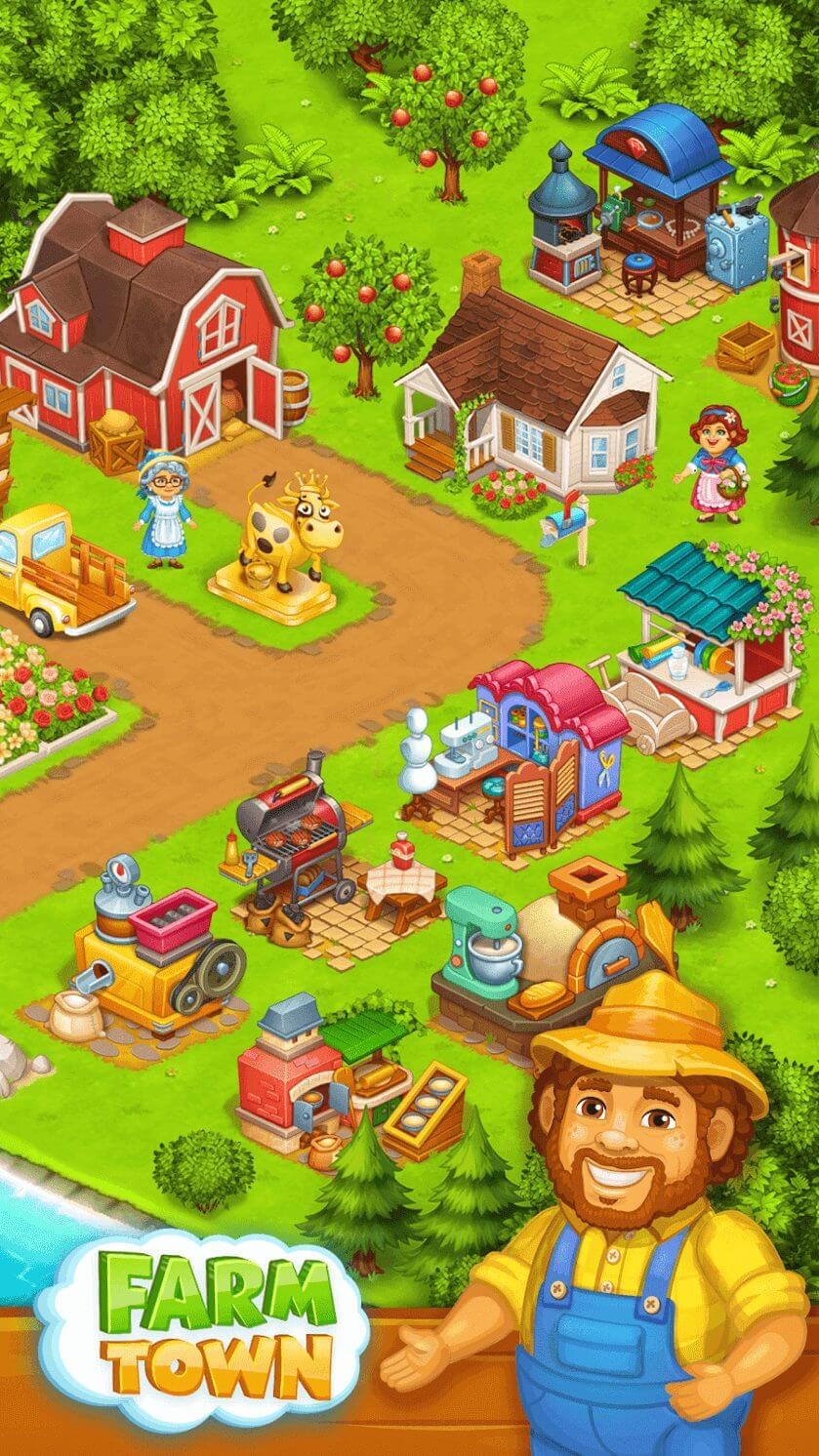 Screenshot Farm Town APK v4.89 Download Game Bertani Seru