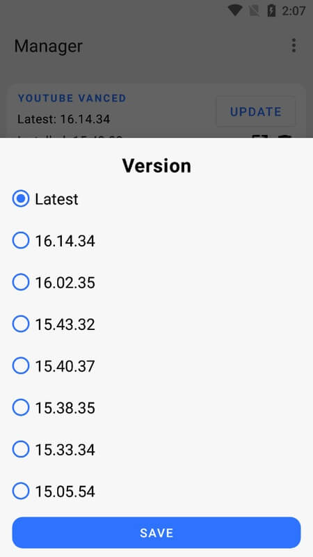 Screenshot Vanced Manager APK