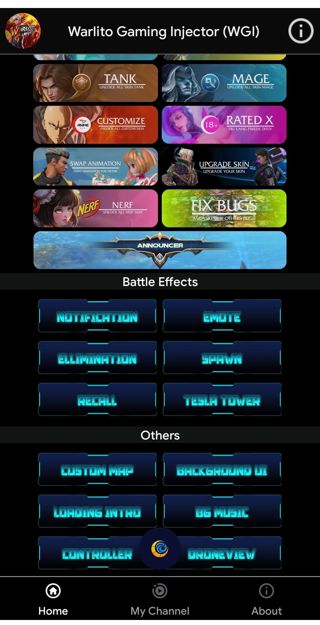 Screenshot Warlito Injector APK