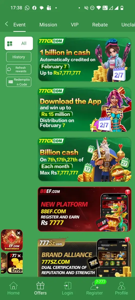 Screenshot 777CX APK – Permainan Casino Online dengan Aksi Seru