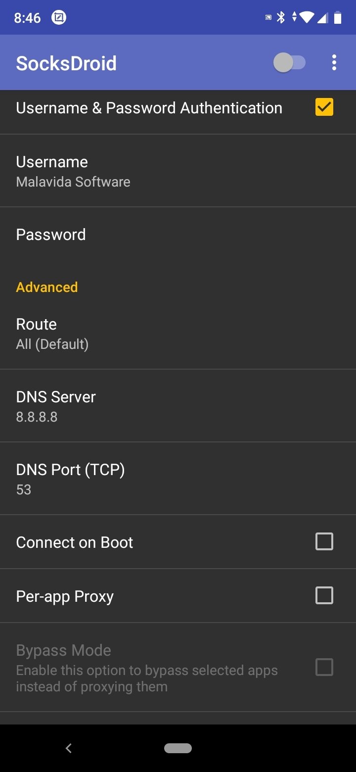 Screenshot SocksDroid APK